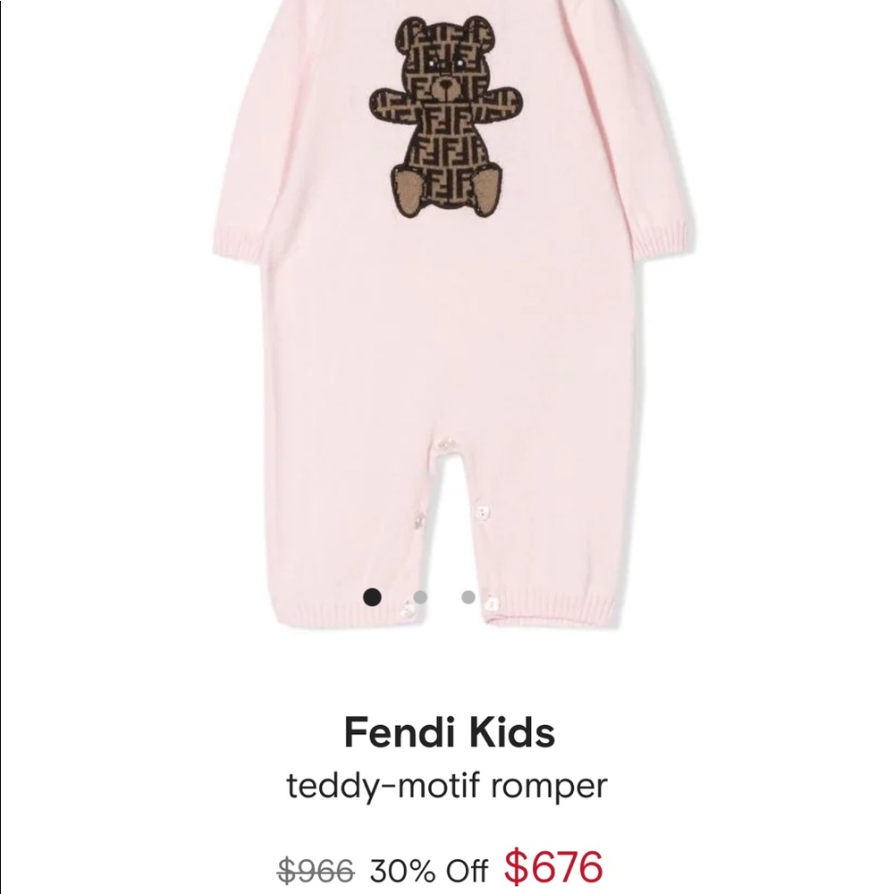 Fendi Kids Teddy-Motif Romper